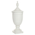 Alpharetta Ceramic Tall Fluted Urn Decorative Jars with Lid - Image 3