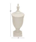 Alpharetta Ceramic Tall Fluted Urn Decorative Jars with Lid - Image 6