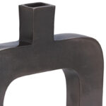 Aluminum Metal Decorative Vase with Cut Out Frame - Image 2