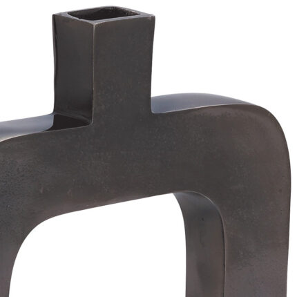 Aluminum Metal Decorative Vase with Cut Out Frame - Chic Decora