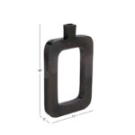 Aluminum Metal Decorative Vase with Cut Out Frame - Image 3