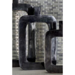 Aluminum Metal Decorative Vase with Cut Out Frame - Image 5