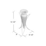 Alwie Glass Table Vase on Half Moon Metal Stand - Image 3