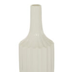 Amance Ceramic Stripe Texture Decorative White Vase - Image 6