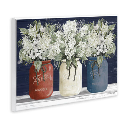 Americana Floral Bouquets Rustic Flowers Country Pride by Cindy Jacobs – Graphic Art Print - Chic Decora