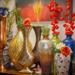 Amparo Decorative Tall Floor Vase, 20" Tall vase, Glass Mosaic Vase - Image 6