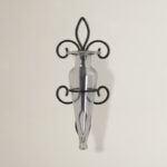 Amphora Vase on Fleur de Lis Sconce