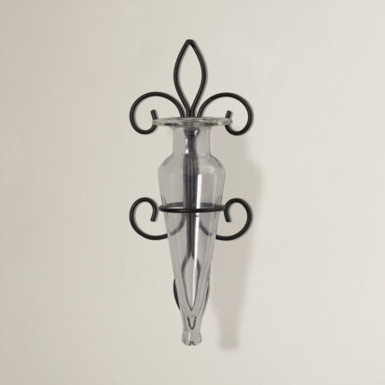 Amphora Vase on Fleur de Lis Sconce - Chic Decora