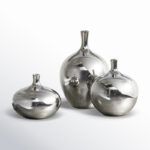 Ansen Mirrored Ceramic Decorative Vases 3-piece set - Image 2
