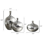 Ansen Mirrored Ceramic Decorative Vases 3-piece set - Image 5