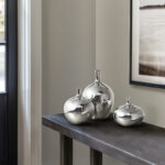 Ansen Mirrored Ceramic Decorative Vases 3-piece set - Image 7