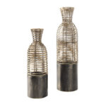 Antonasia Handmade Plastic Rattan Table Vase