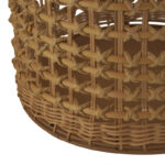 Antravia Rattan Handmade Woven Decorative Brown Vase with Open Framed Grid Design - Image 3