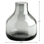 Aquista 5" Hand Blown Art Glass Gray Table Vase - Image 5