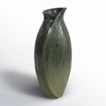 Artistic Swirl Ceramic Flower Vase for Home Decor â€“ Versatile Tall Vase Ideal for Shelf Accent, Dining Room Table, and Living Room Decor â€“ Green - Image 5