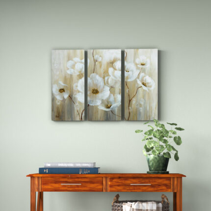 Arveer ” Shimmering Blossoms ” 3 – Pieces - Chic Decora