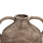 Atoka Marble Brown Ceramic 11.5-Inch Tall Jug Vase with Handles - Image 5