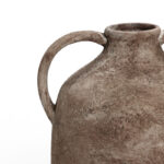Atoka Marble Brown Ceramic 11.5-Inch Tall Jug Vase with Handles - Image 8