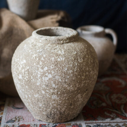 Auman Handmade Cement Decorative Urns & Jars - Chic Decora