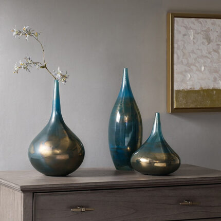 Aurora 3-Piece Glass Vase Set - Chic Decora