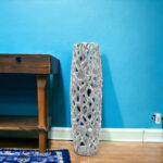 Babylon Rama Twigs Gold Barrel Floor Vase - Image 3