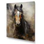 Balendran White Horse Equestrian Duality I - Horse Wall Art - Image 2