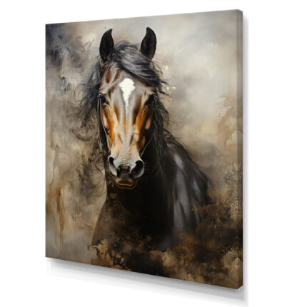 Balendran White Horse Equestrian Duality I – Horse Wall Art - Chic Decora
