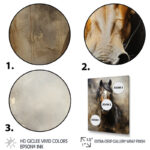 Balendran White Horse Equestrian Duality I - Horse Wall Art - Image 5