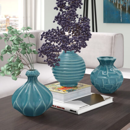 Baltz Stoneware Table Vase (Set of 3) - Chic Decora