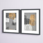 Baskerville " Adjacent Shapes I " 2 - Pieces Painting Print - Image 2