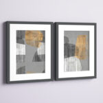 Baskerville " Adjacent Shapes I " 2 - Pieces Painting Print - Image 4