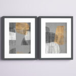Baskerville " Adjacent Shapes I " 2 - Pieces Painting Print - Image 5