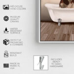 Bath and Laundry Rustic Cow Bathroom, Cabin/Lodge and Canvas Wall Art Print for Bath - Image 5