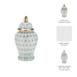 Batheaston Porcelain Lidded Ginger Jar with Gold Accents and Elegant Decorative Design - Image 5