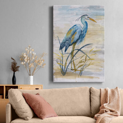 Bathilde ” Blue Heron I “ - Chic Decora