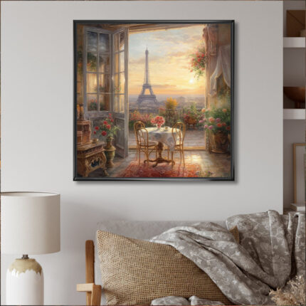 Beautiful Eiffel Tower In Paris II – Paris Framed Canvas Print - Chic Decora