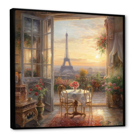 Beautiful Eiffel Tower In Paris II – Paris Framed Canvas Print - Chic Decora