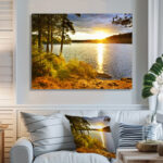 Beautiful View of Sunset over Lake - Lake Photographic Print