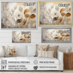 Beige Botanical Impressions III - Abstract Botanicals Framed Art - Image 3
