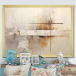 Beige Christianity Cross Of Jessus I - Christianity Wall Art