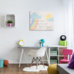 Billiot How Much I Love You Rainbow Clouds and Sun on Planks Kids Wall Décor - Image 3