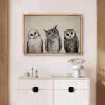 Bird " Variety Of Owl Portraits Vintage Antique Farmhouse Decor Nature Animals Modern Art Cozy Decor " - Image 4