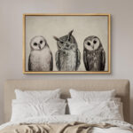 Bird " Variety Of Owl Portraits Vintage Antique Farmhouse Decor Nature Animals Modern Art Cozy Decor " - Image 5