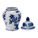 Birdye Chinoiserie Blue & White Ceramic Lidded Jar - Image 2