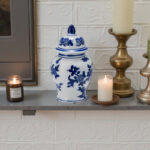 Birdye Chinoiserie Blue & White Ceramic Lidded Jar