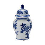 Birdye Chinoiserie Blue & White Ceramic Lidded Jar - Image 3