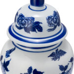 Birdye Chinoiserie Blue & White Ceramic Lidded Jar - Image 4