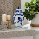 Birdye Chinoiserie Blue & White Ceramic Lidded Jar - Image 5