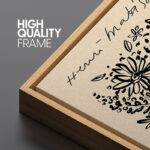 Black Abstract Garden Flowers Bouquet Wall Art Framed On Canvas by Henri Matisse Painting Print - Image 4