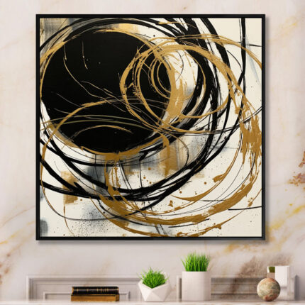 Black And Gold The Art Of Chaos V – Abstract Painting Wall Art - Chic Decora